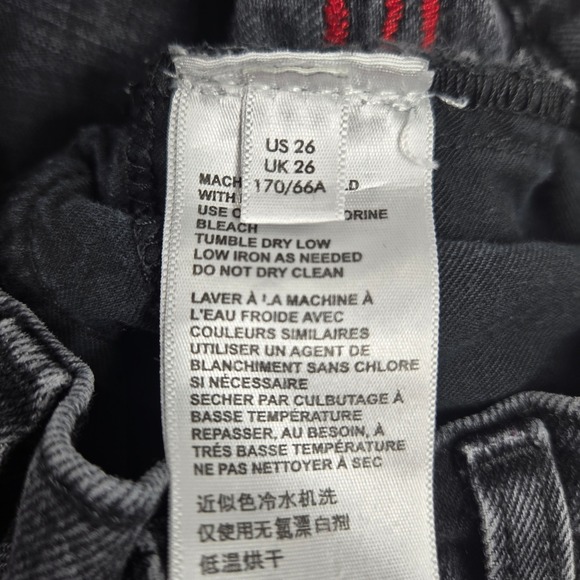 BDG Urban Outfitters Denim Shorts High-Rise Girlfriend Cut Off Black Size 26 Y2K - Picture 4 of 11